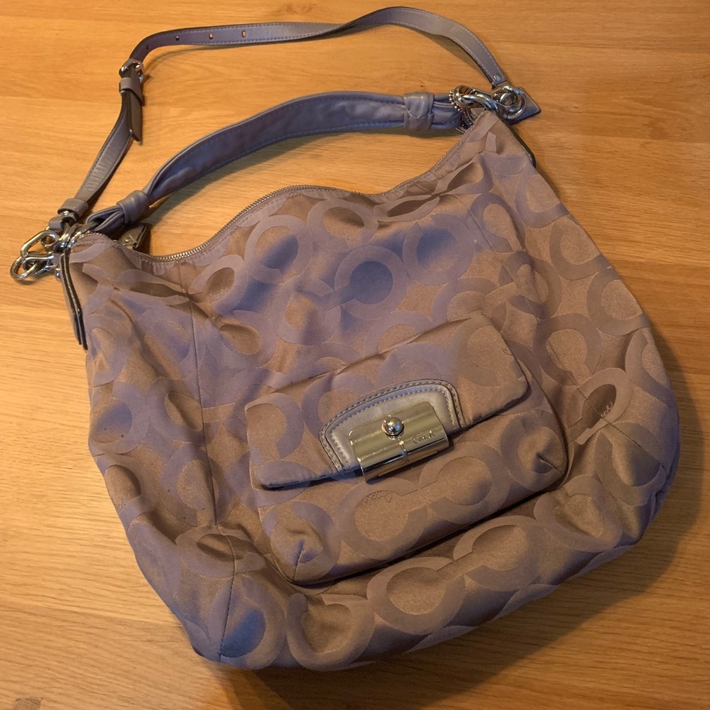 Coach hobo crossbody “kristin” op art sateen